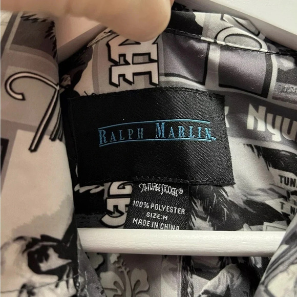 Men’s Ralph Marlin The Three Stooges Button Shirt - Picture 4 of 5